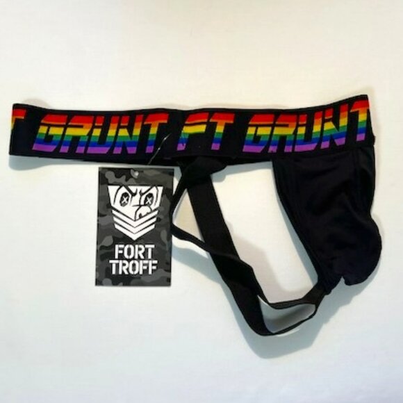 Fort Troff "GRUNT" Size "M" Mesh Pride Athletic Supporter - Black-PRIDE Colors - Picture 10 of 11